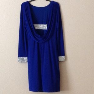 Beautiful never worn drape  back  cocktail dress